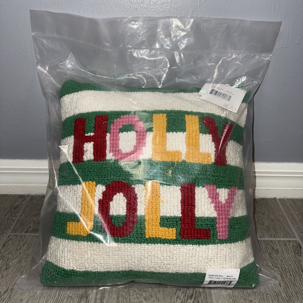 Shiraleah Holly Jolly Decorative Pillow 14"x 14"